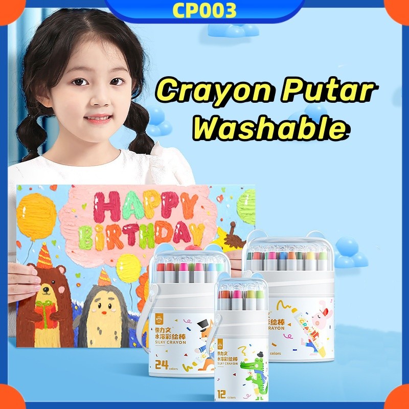 

Crayon Putar Washable 36/48 Color Crayon For Kids Tidak Beracun yang Dapat Dicuci Seni Gambar Pastel Minyak Crayon Tidak Kotor Ditangan