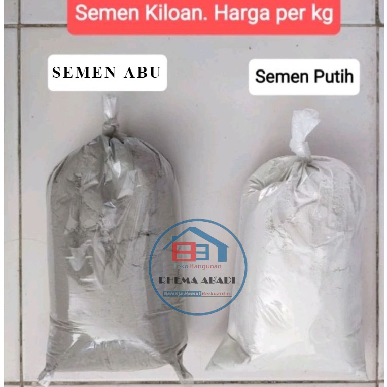 RHEMA Semen hitam ,Semen Putih dan Aplus ecer kiloan (berat 1 kiloan)