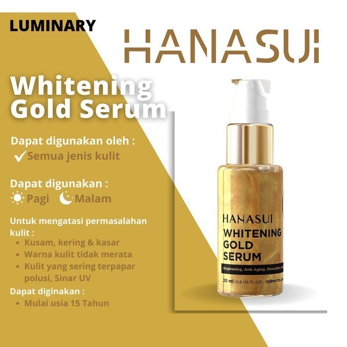 SERUM WHITENING GOLD BPOM PENCERAH WAJAH MUKA GLOWING WANITA PEREMPUAN Bagus New