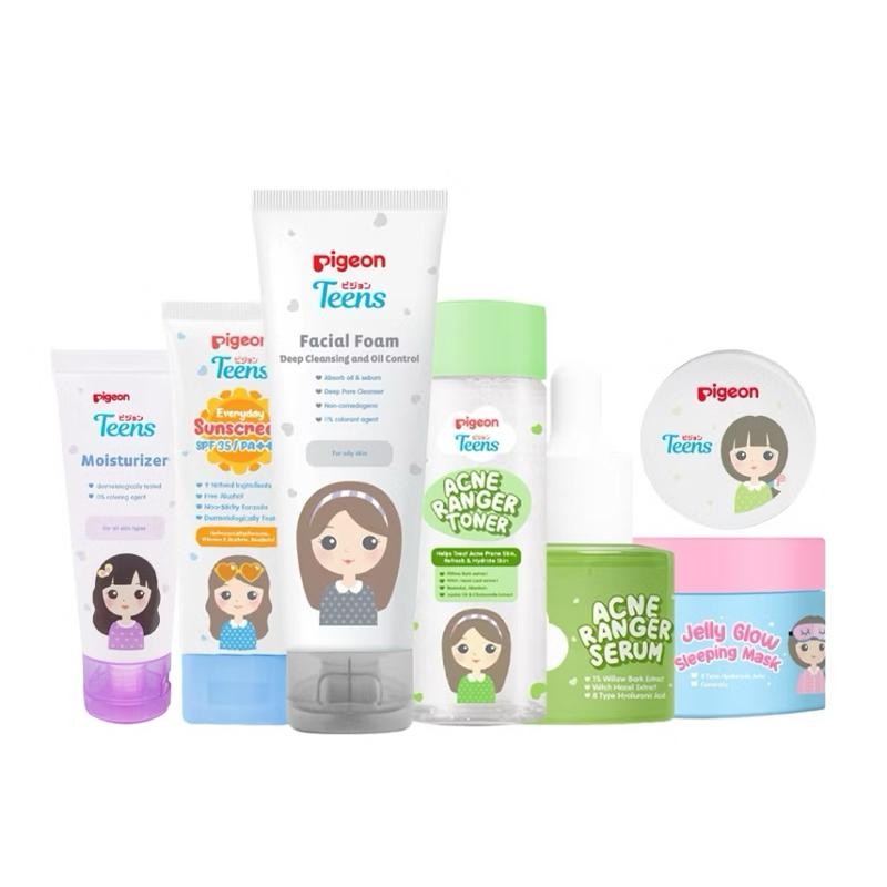 Pigeon Teens 1 Paket Lengkap Skincare Kulit Remaja Berminyak