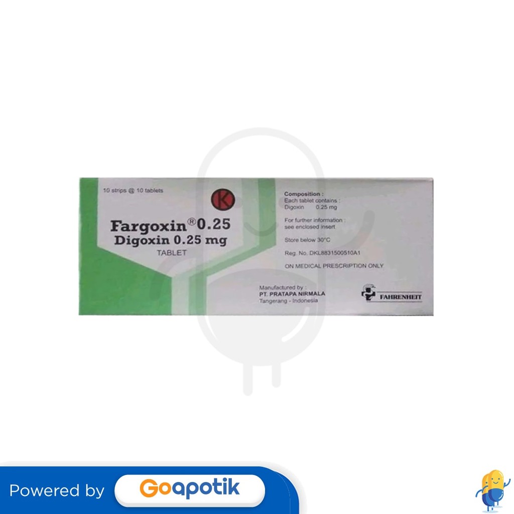 Fargoxin 0.25 Mg Box 100 Tablet