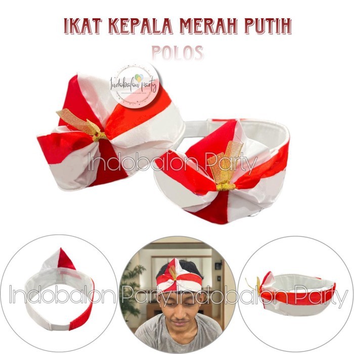 Ikat Kepala Merah Putih / Udeng MP /  Blangkon Merah Putih Polos