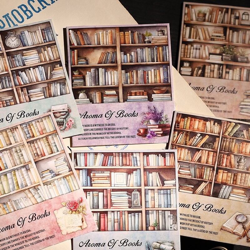 

Mr. Paper 6Style 20Pcs/bag Bookish Lilliputian Series Vintage PET Stickers for DIY Handbook Phone Case Decoration