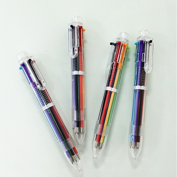 

Pulpen 6 Warna Transparan Pena Ballpont Pen Six-in-One Color 237