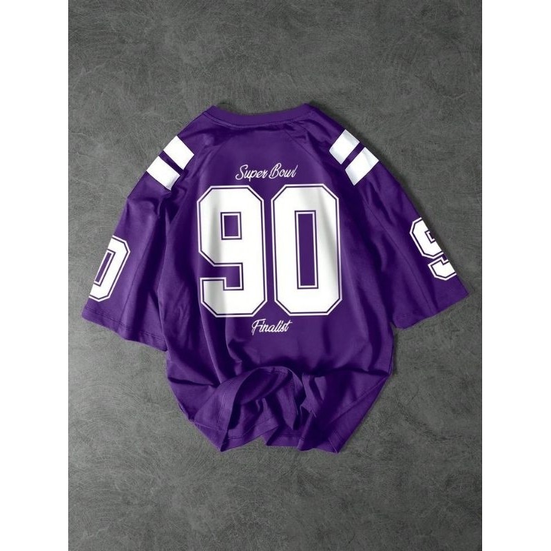 Kaos Super Bowl Number 90 Distro Big Size 6XL 5XL 4XL 3XL 2XL XL L M S Kaos Korean style Harajuku Hi