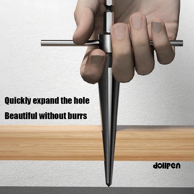 Pembesar Lubang Manual Hexagonal Taper Reamer Genggam Pembuka Lubang Reamer Bor Listrik Pertukangan 
