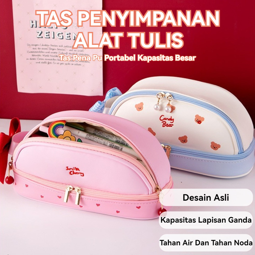 

Tempat Pensil Kotak 3D Anak Perempuan Lucu Besar Kotak pensil Kanvas 6 Ruang Kotak Pensil Anak Sekolah Tempat Pensil