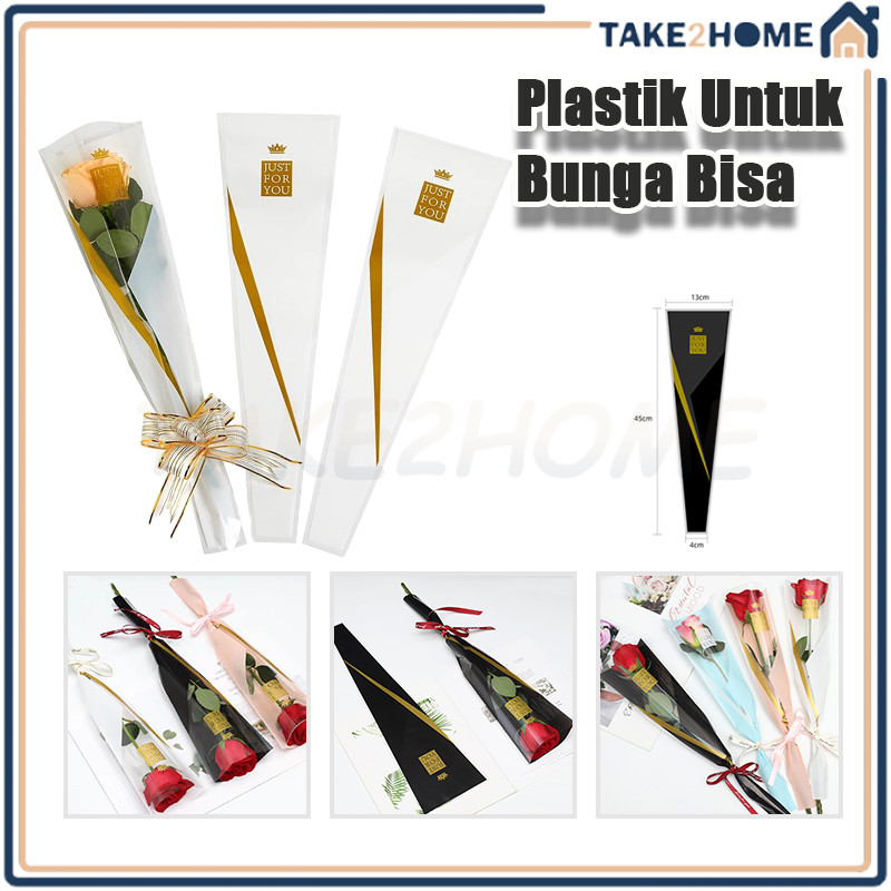 

Plastik Bungkus Bunga 50 Pcs/Single Stalk Rose Bungkus Plastik Bunga/Wrapping Plastik untuk Mini Buket Rose