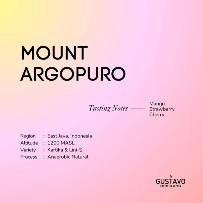 

MOUNT ARGOPURO ANAEROBIC NATURAL Filter Roast