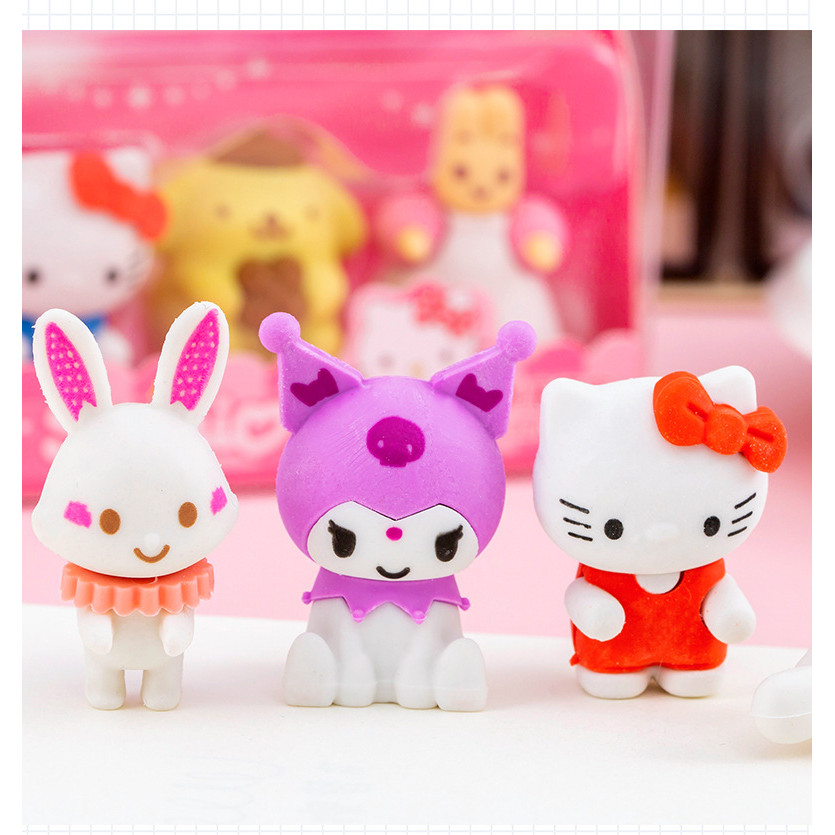 

[ GROSIR ATK ] COCOK UNTUK SEKOLAH DAN KANTOR / 1SET ISI 4PCS PENGHAPUS MOTIF KAWAII LUCU DAN MENGGEMASKAN / PENGHAPUS BOX SET 4 IN 1 / RUBBER ERASER BOX MIKA SET