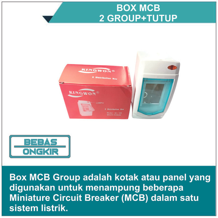 Box Mcb 2 Grup Plus Tutup / Box Mcb Tutup / Panel Mcb