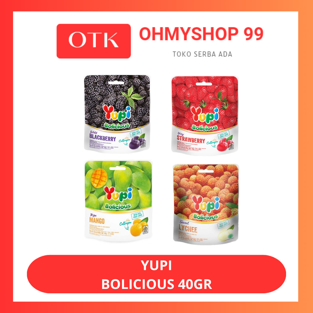 

Yupi Gummy Candy Yupi Permen Bolicius 40gr