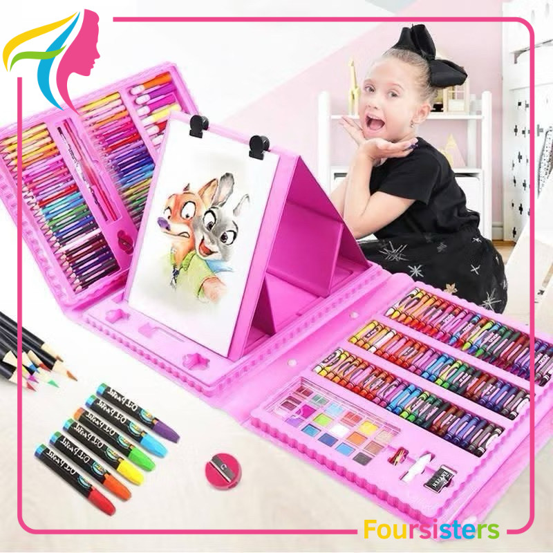 

[FS] Crayon Set 42/ 68/ 86/ 150/ 208 Art Set Crayon Mewarnai Anak Pensil Warna Set