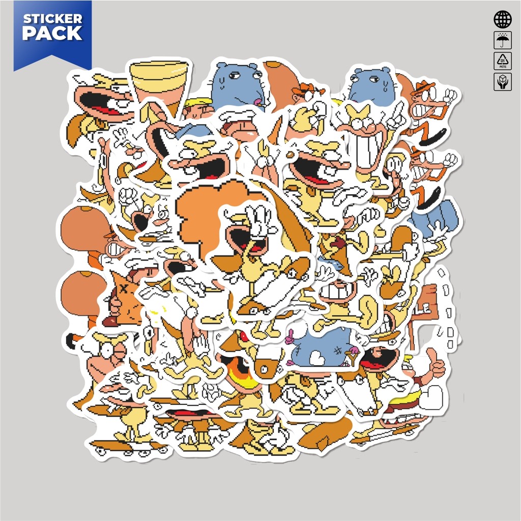

[100PCS]Stiker Pack Stiker Pizza Tower V1 Aesthetic Vinyl Anti Air Dekorasi Sticker Laptop Buku Journal Koper Helm Casing HP Gitar Helm Skateboard
