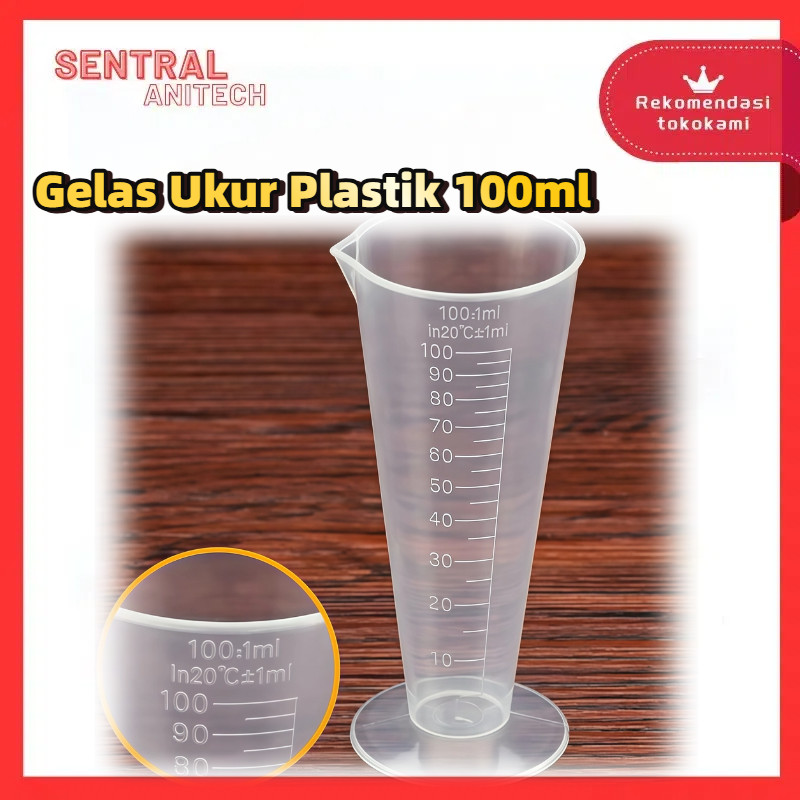 Gelas Takar Ukur 100ML 500ml 10/20CC 20/40CC Plastik Bening Transparan Measuring Cup Plastic