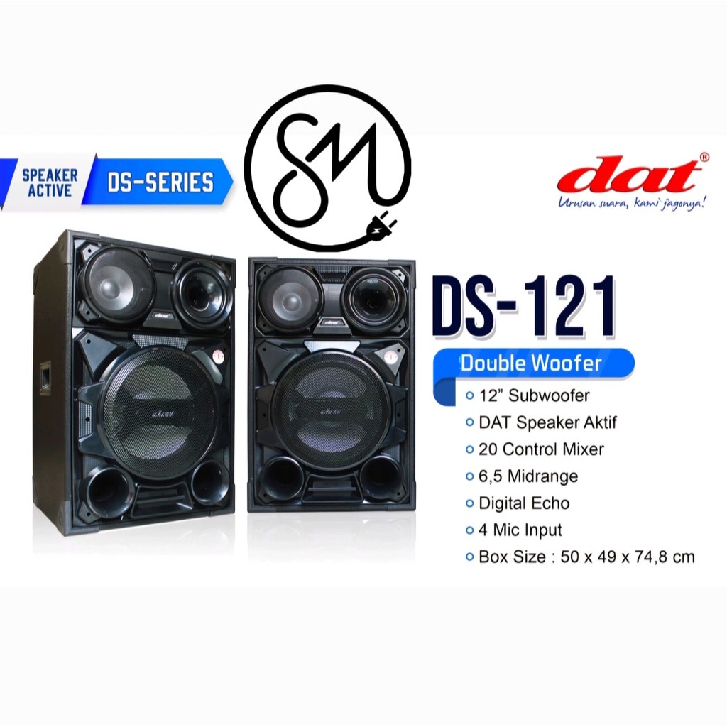 Speaker Aktif DAT DS-121 12 inch DS121 Speaker Active Woofer