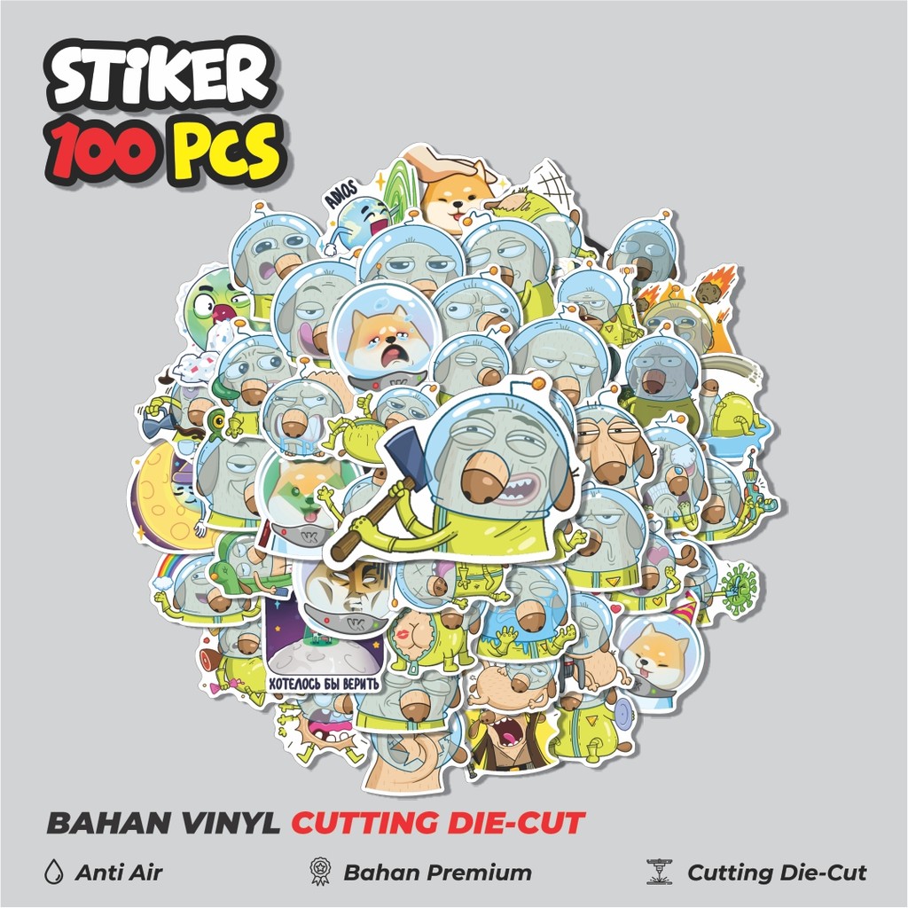 

Terbaru! 50 pcs Stiker Animal Cute Cosmo Diggie Dekorasi Lucu Kreatif untuk Notebook, Skateboard, HP