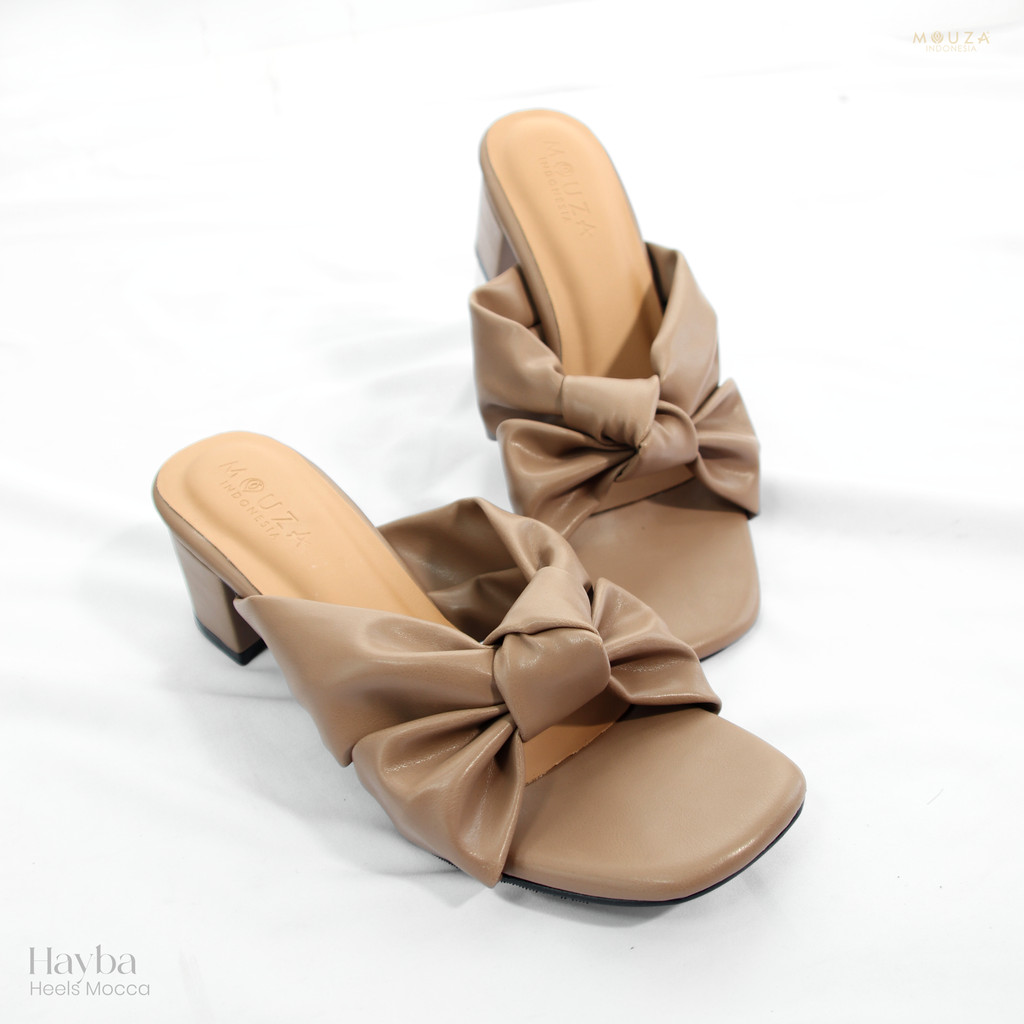 MOUZA - HAYBA Heels Sandal Wanita Low Heels  - Sandal Heels Wanita - Sandal Heels Wanita Kekinian - 