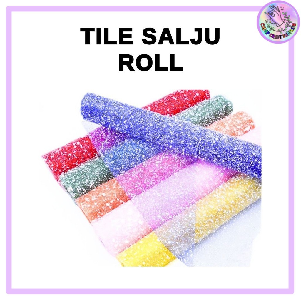 

Kain TILE SALJU / Snow Tile per roll BUKET BUNGA FLOWER WRAPPING