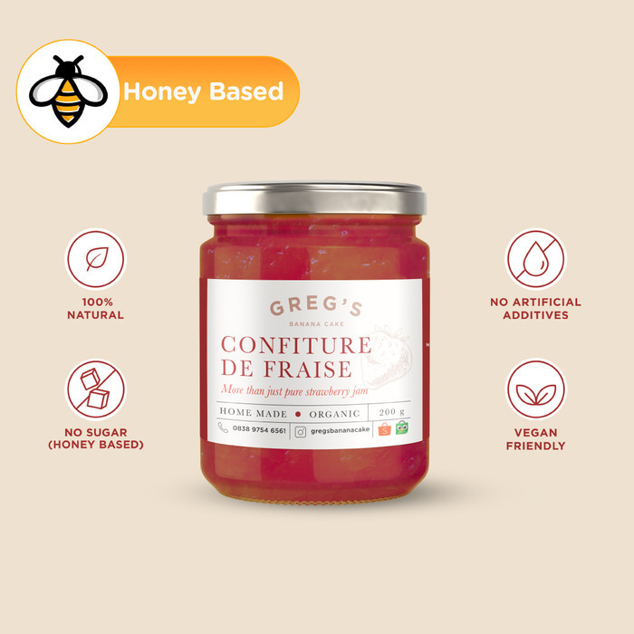 

New Arrival Strawberry Jam Sugar Free (Selai stroberi) - Gluten free