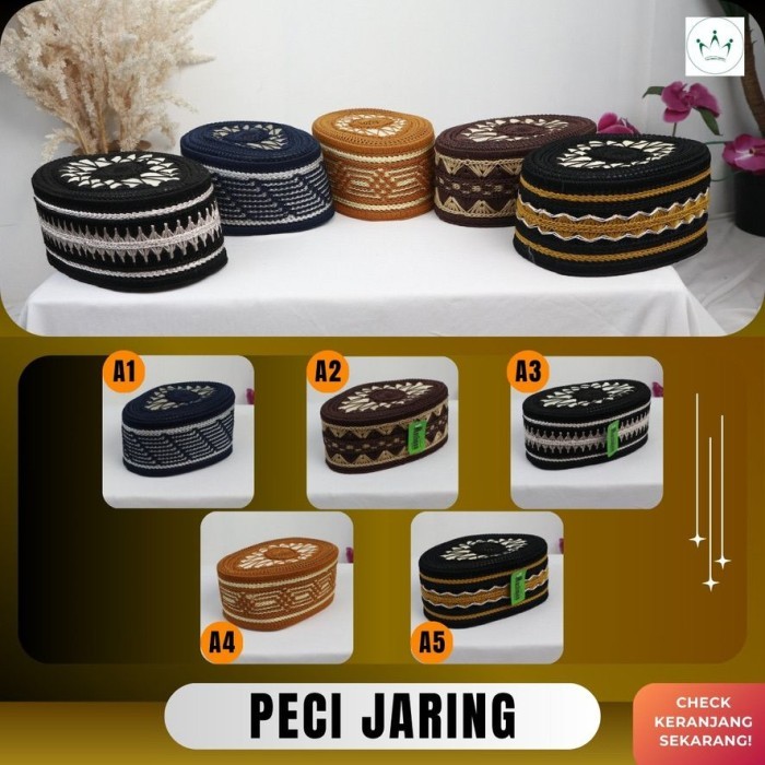 Peci Jaring / Peci Jaring Madinah / Peci Jaring Motif / Peci
