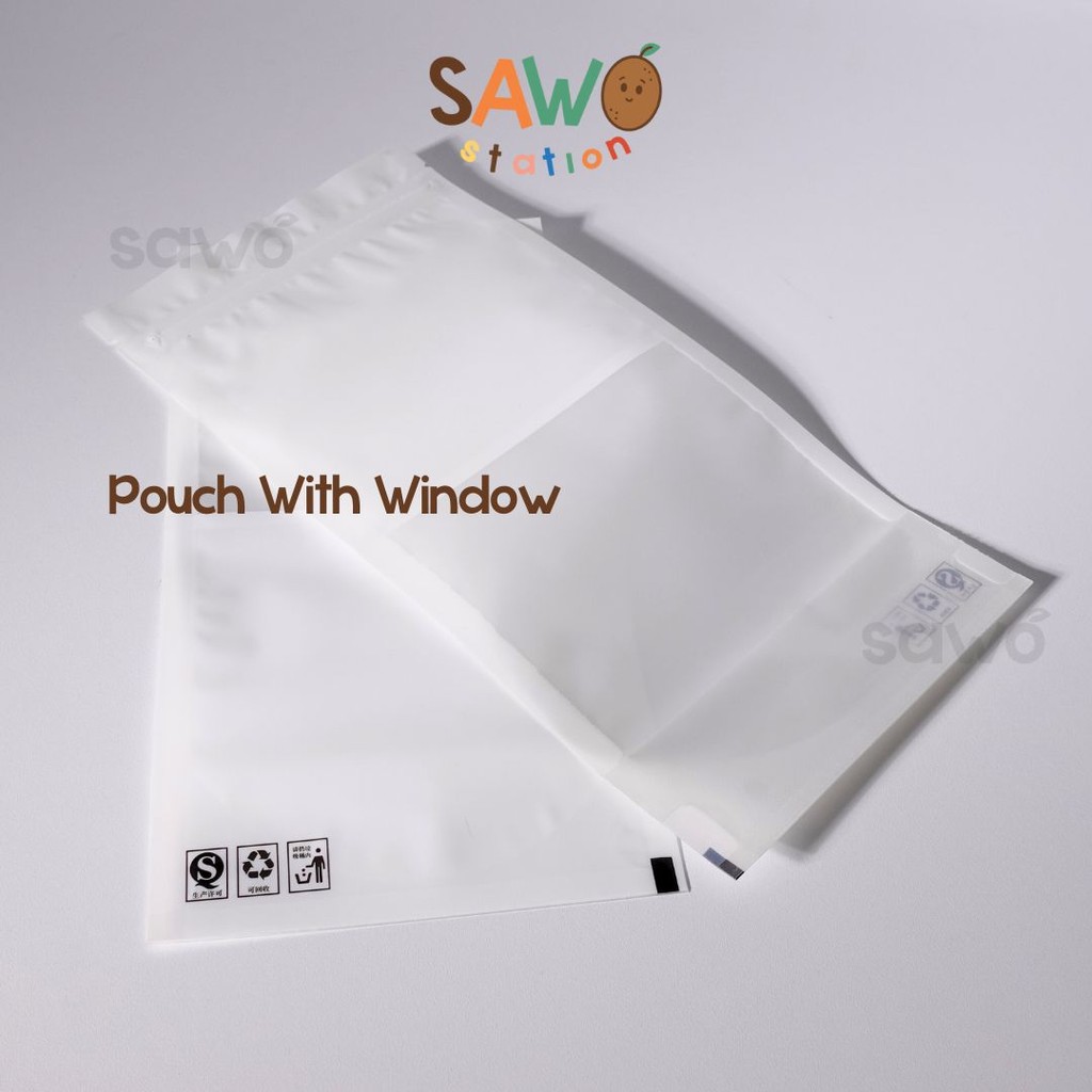 Klip Pouch Makanan dengan jendela packaging kemasan plastik