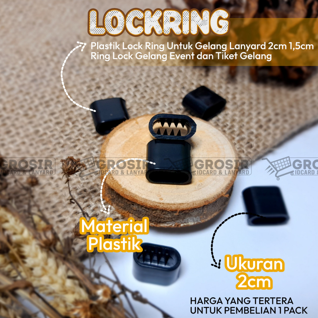 

LOCK RING / Plastik Lock Ring Untuk Gelang Lanyard 2cm 1,5cm / Ring Lock Gelang Event dan Tiket Gelang