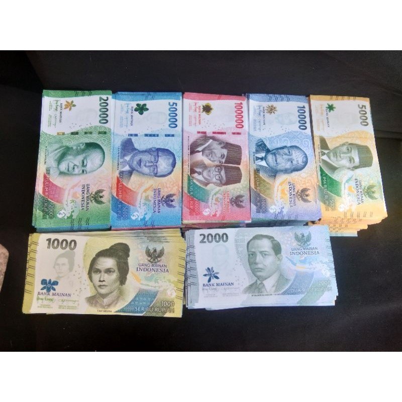 Sale Uang mainan edisi model terbaru 2022uang mainan anak cetakan bagus gambar cerah MIRIP ASLI 100