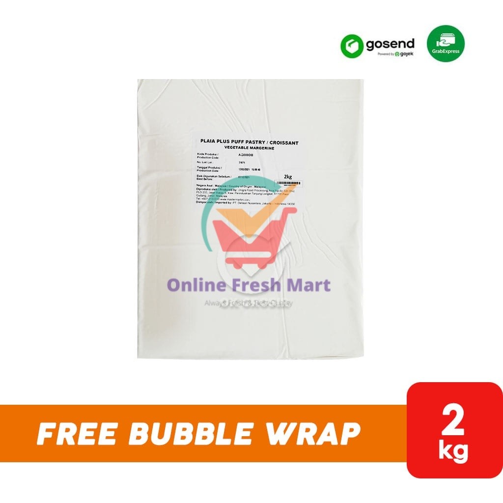 

Plaia Plus Puff Pastry Croissant / Plaia Butter Sheet (2 kg) KHUSUS GOSEND - Online Fresh Mart Denpasar