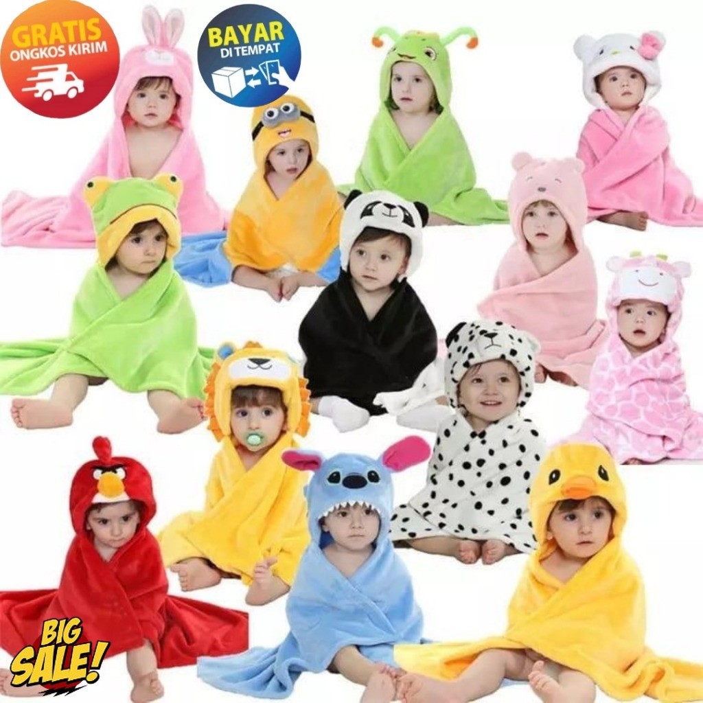 SANDBOX - KP150 SELIMUT BAYI TOPI BONEKA 3D SELIMUT BAYI KARAKTER MURAH