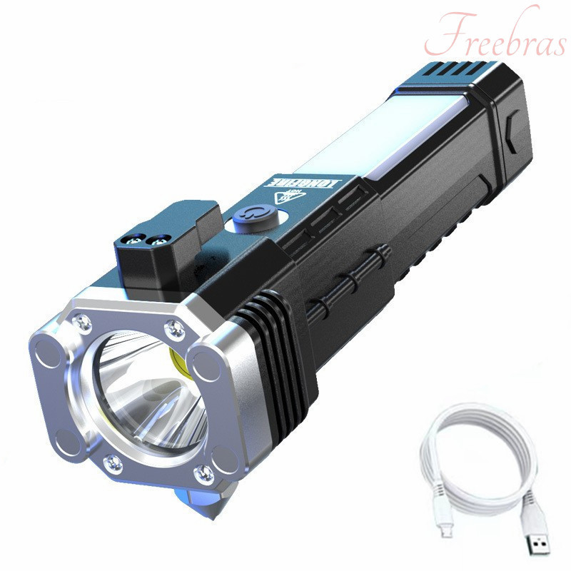 FREEBRAS Senter Luar Ruangan Jarak Jauh Senter Super Terang Baterai Tahan Lama Lampu LED Portabel Se