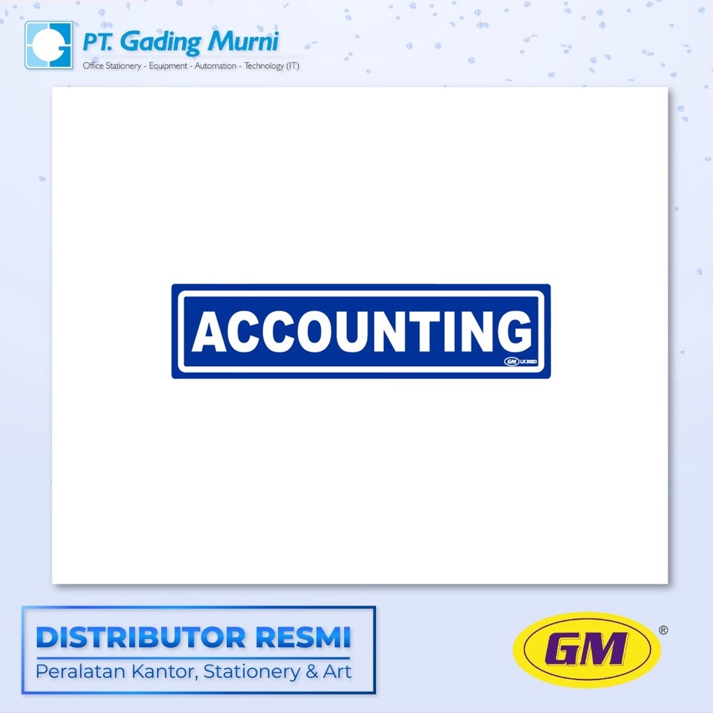 

GM LABEL KECIL LK 202 WARNA ACCOUNTING