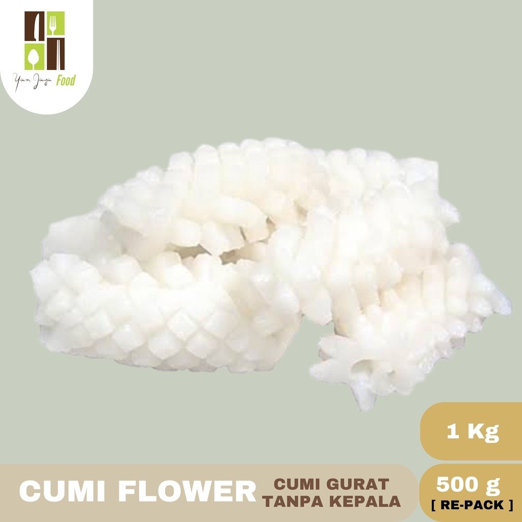 

Cumi Squid Flower Tanpa Kepala Cumi Bunga Gurat Frozen [500g/1Kg]