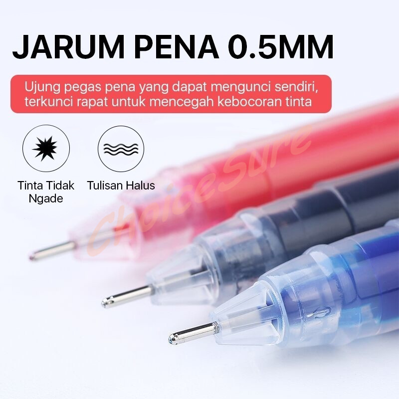 

Pulpen Gel Cair 0.5mm / Pulpen Gel 0.5mm Bolpoin Pena / Tip Jarum Neutral Pen Alat Tulis Kantor