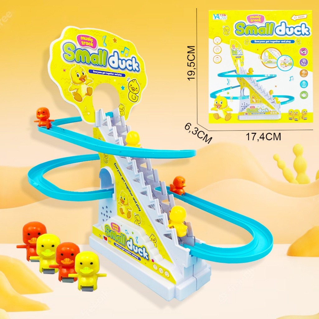 Mainan Anak Seluncur Tangga Bebek - Slide Tangga Seluncur Bebek -Track Racing Seluncur Bebek Seluncu