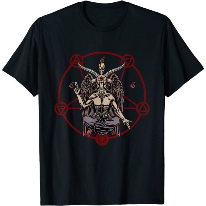T-Shirt Satanic Pentagram 666 Baphomet Ritual