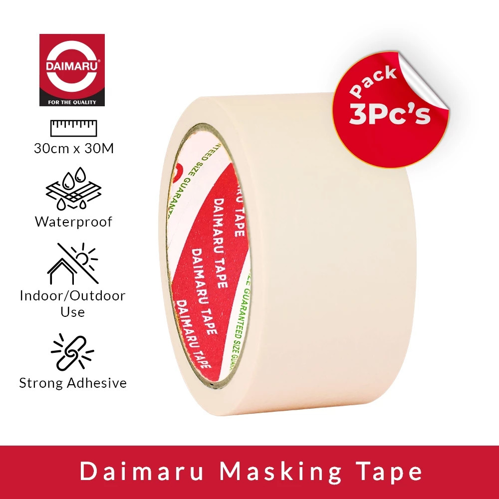 

Daimaru Masking Lakban Kertas / Solasi 2 Inch 48Mm X 21M - 3 Pcs