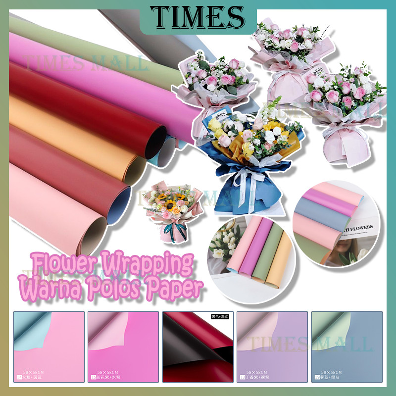 

[58cm*58xcm] Flower Wrapping Paper Varian Polos /Kertas Buket Bunga / Kertas Bunga Warna/Pastel Bi Color Flower Wrapping Paper