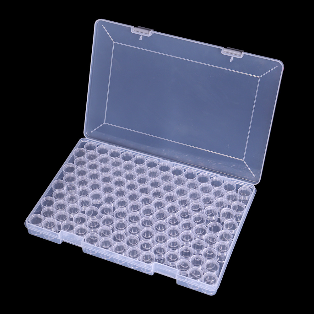 

120 Bottles Diamond Painting Container Case With Color Number Stickers Labels Stickers Beads Storage Box Organizer Tools