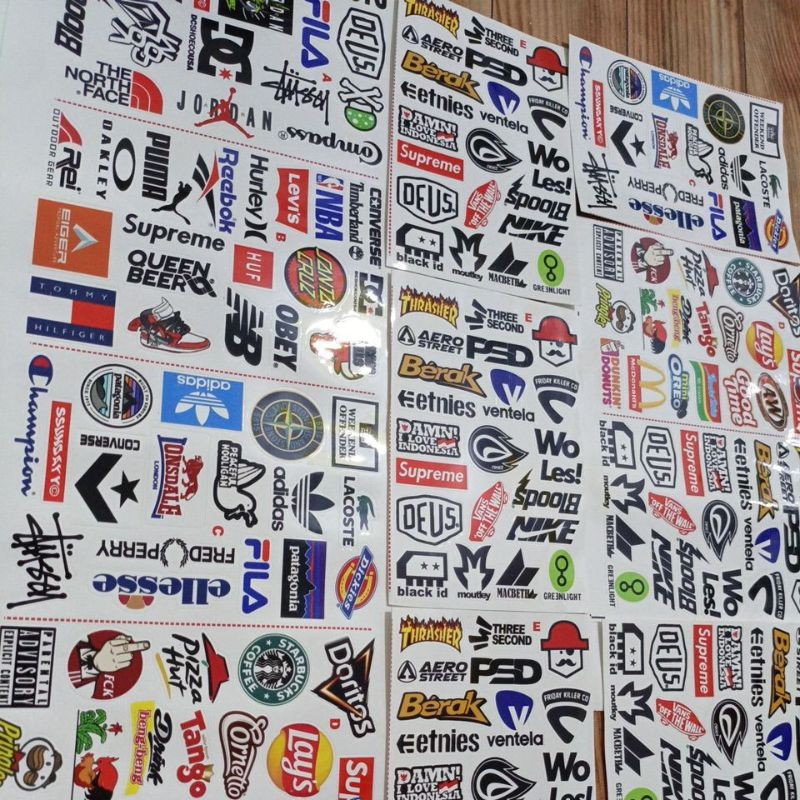 

STIKER NAMA BRAND PACK ISI BANYAK (REALPICT)
