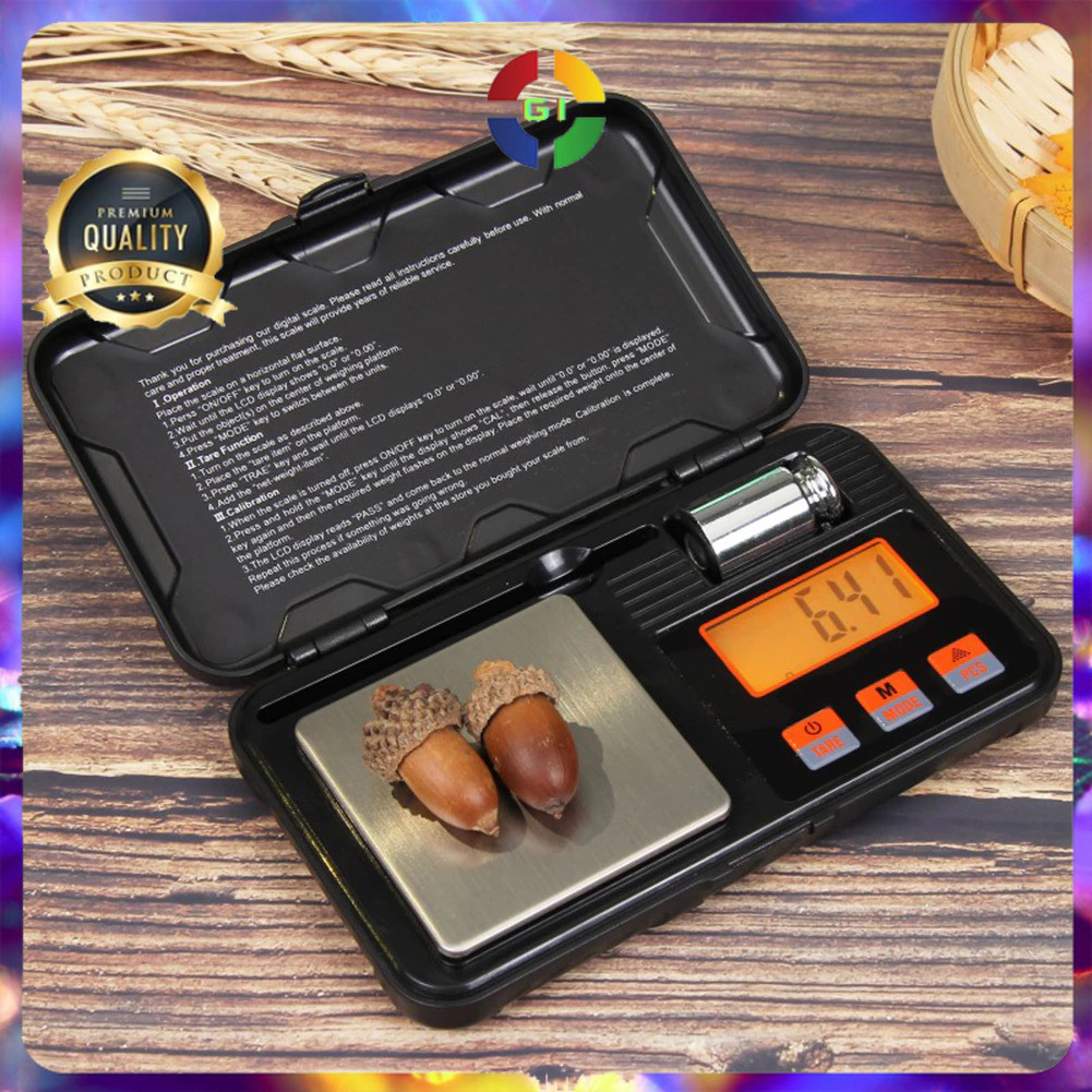 (GI) Timbangan Emas Mini Digital Ori Akurat Multifungsi 200g 0.01g