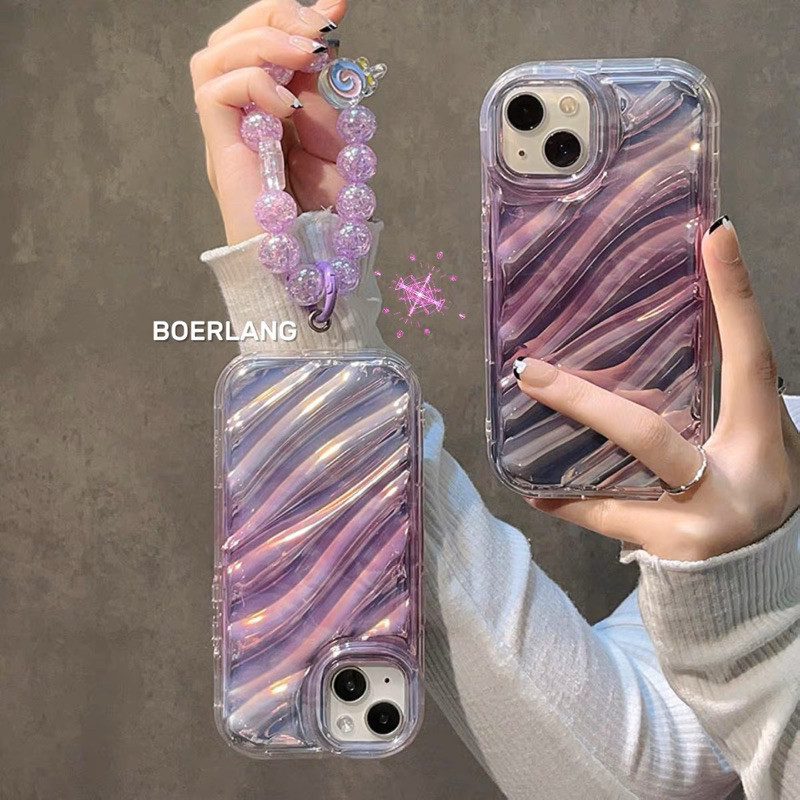 Berkualitas Purple Metallic Wave Softcase Casing Case HP Lucu iphone XS XS Max XR 11 Pro Max 12 Pro 