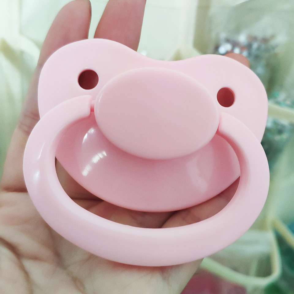 Pink pacifier Adult Baby Pacifier Big Size Silicone Adult Nipple Rainbow For Adult Cute Baby Girl Bo