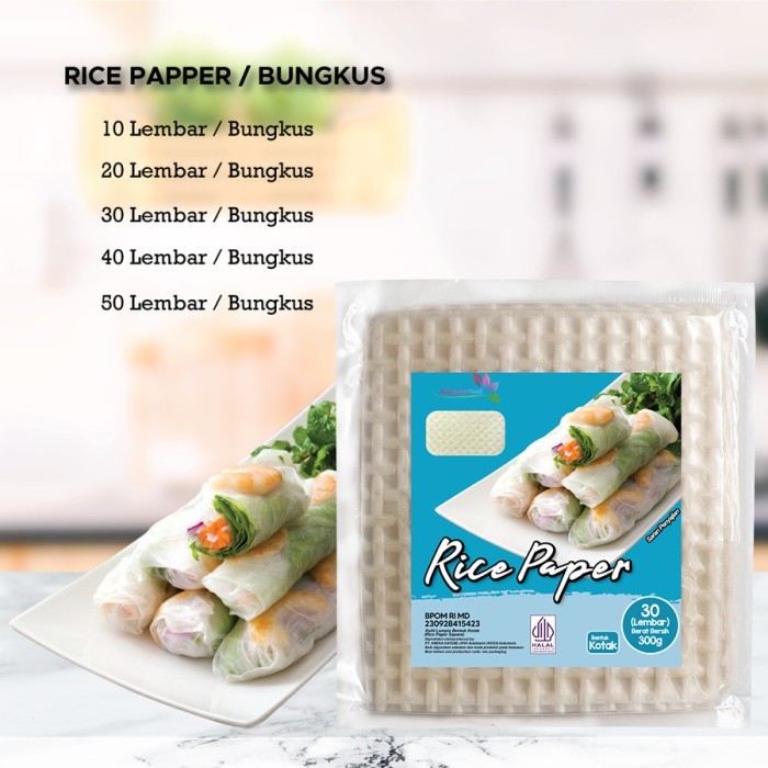 

LL [BELI 3 GRATIS 1] Rice Paper / Kulit Lumpia Vietnam BANH TRANG 300g - BULAT