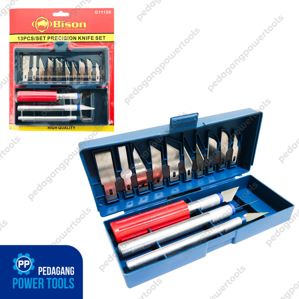 

BISON PISAU UKIR SENI SET 13 PCS TOOL KIT ALAT PAHAT KAYU HOBBY KNIFE