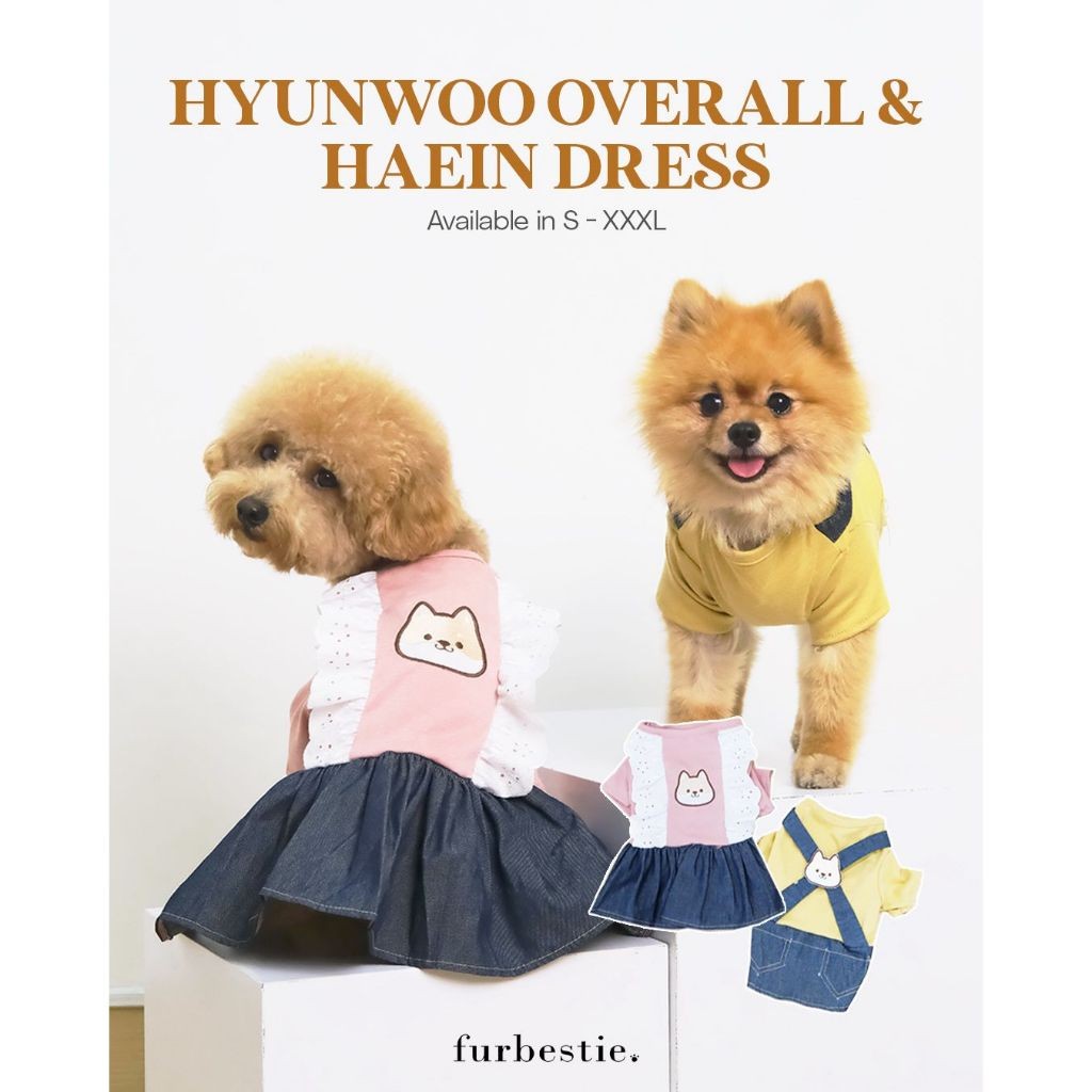 Furbestie - Baju Kucing dan Baju Anjing Haein Dress & Hyunwoo Overall