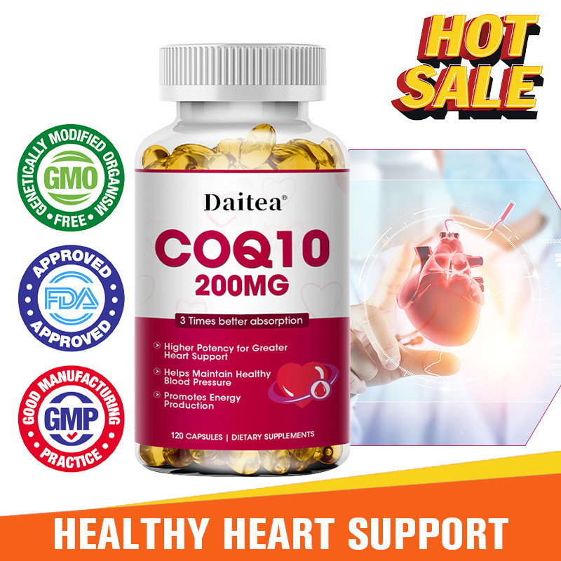 Suplemen Daitea COQ10 meningkatkan keseimbangan tekanan darah dan kesehatan kardiovaskular, serta me