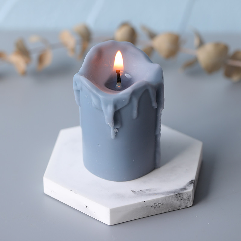 

Tearing Small Candle Silicone Mold Creative Shape Scented Candle Handmade DIY Material Candle Make White Round Candle moulds