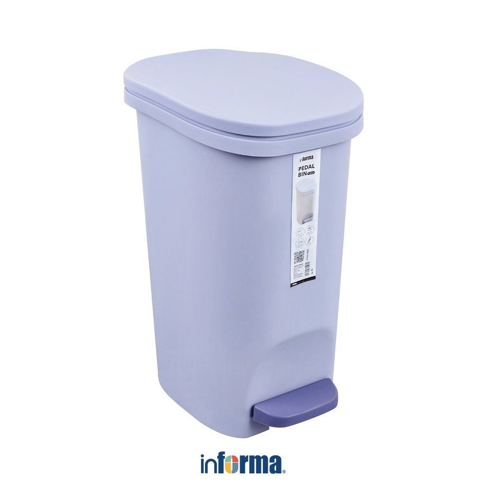 Informa 12 ltr Riley Tempat Sampah - Ungu Muda Tong Sampah Wadah Pembuangan Alat Kebersihan Trash Bi