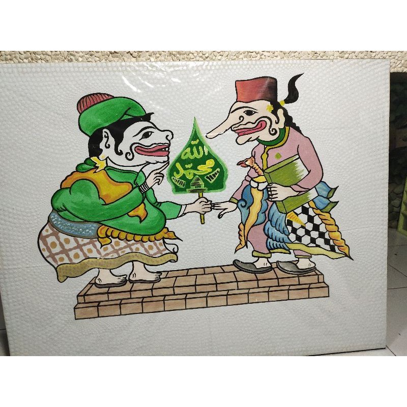 MAKRIFATBUSINESS Lukisan Dot painting SEMAR SABDO PALON NOYO GENGGONG